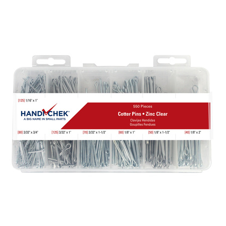 HANDI-CHEK Cotter Pin Asst CS ZC 550pc DISP-CP550